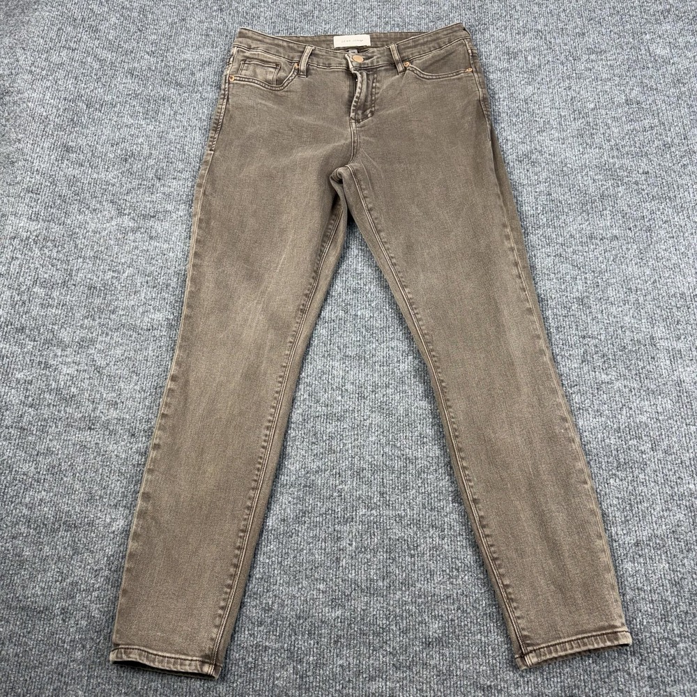 Dear John Gisele Skinny Jeans Womens 25 Dark Oak Brown Mid Rise Stretch Denim
